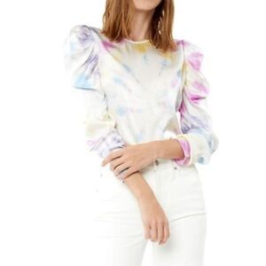 Generation Love Penelope Silk puff sleeve tie dye top size XS